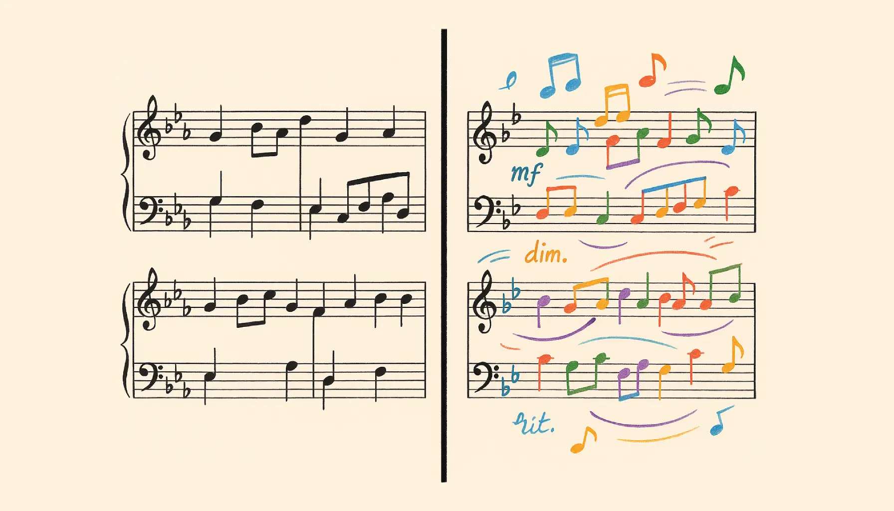 Un piano dans un univers d'émotions
