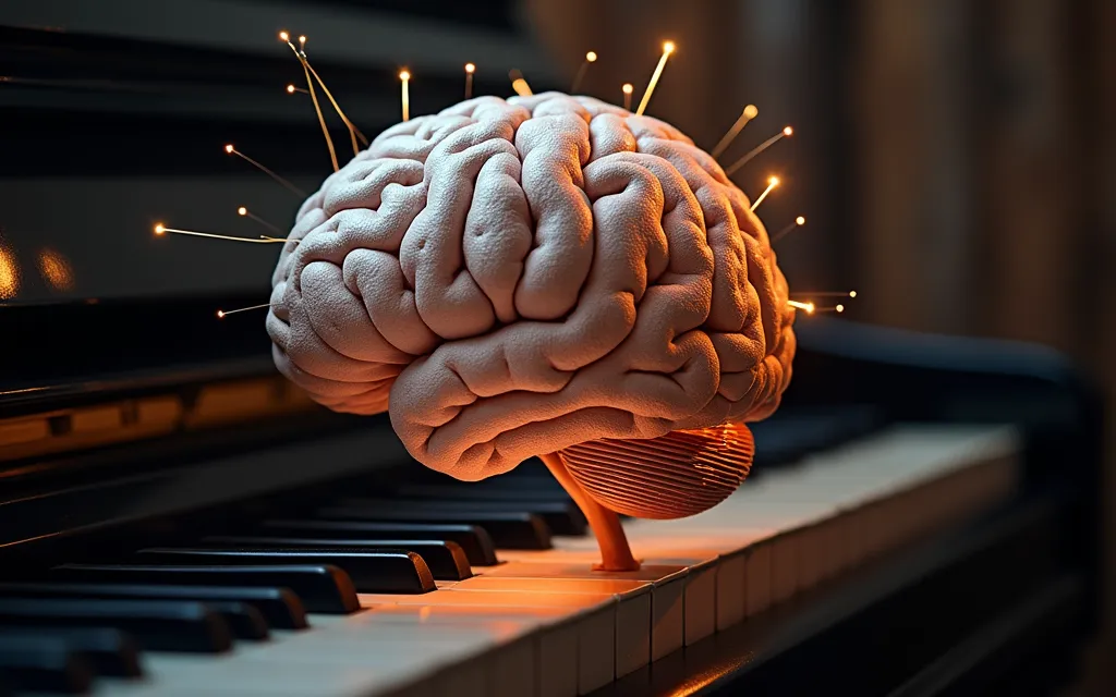Un cerveau connecté à un piano
