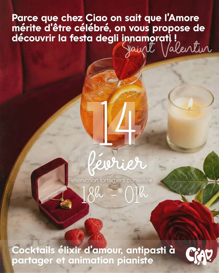 Concert Piano - Saint-Valentin - 14/02/26 - Ciao - Annecy (Haute-Savoie)