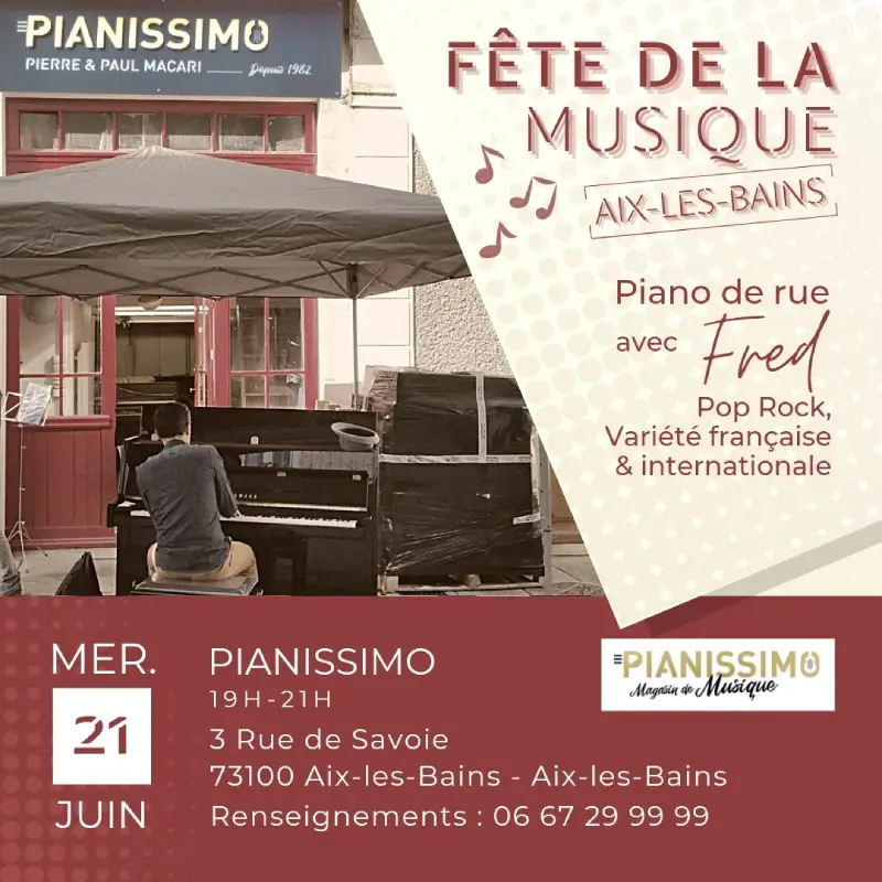 Fête de la Musique à l'Atelier Pianissimo - 21/06/23 - Pianissimo - Aix-les-Bains (Savoie)