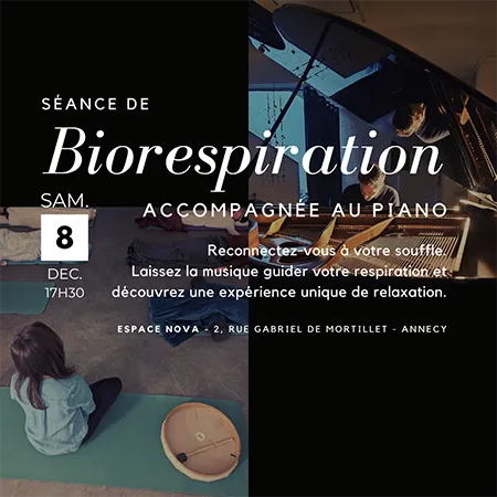 Concert Piano Biorespiration - 8/12/24 - Espace NOVA - Annecy (Haute-Savoie)
